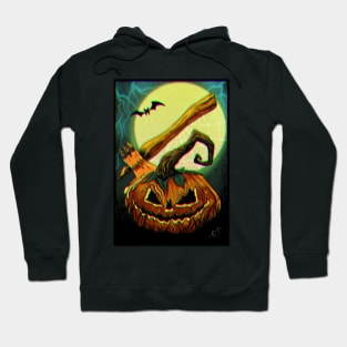 Halloween pumpkin with visual glitch effect Hoodie